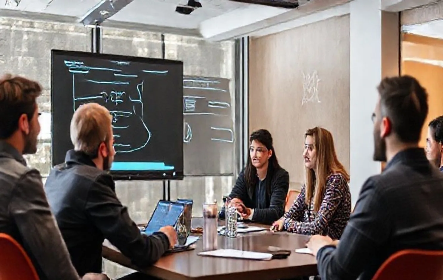 Professional startup coaching session environment